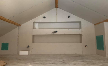 Transformation garage en pièces de musique à Rochetoirin 38